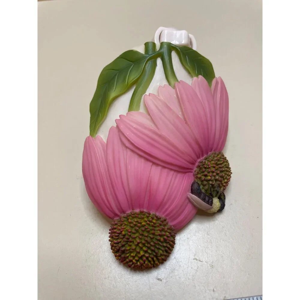 Vintage Iris & Orchid Coneflower and & Bee Night Light Vintage - Picture 7 of 9